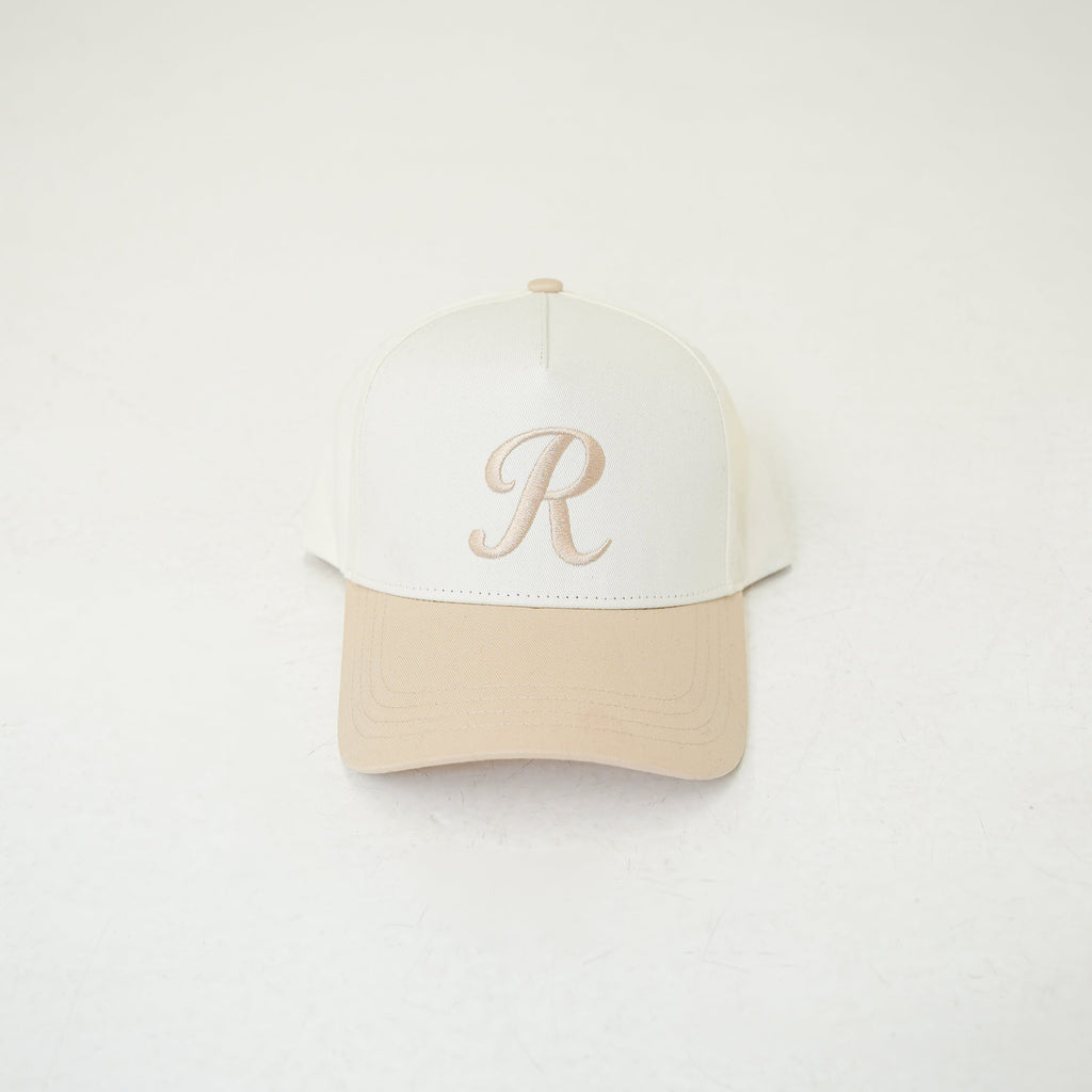 Beige & White Cap