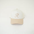 Beige & White Cap