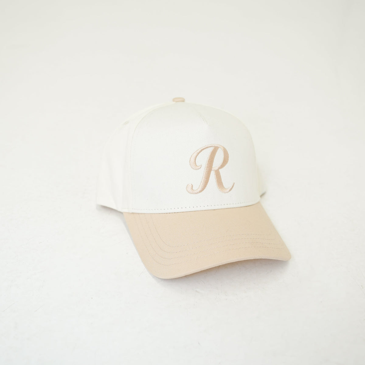 Beige & White Cap