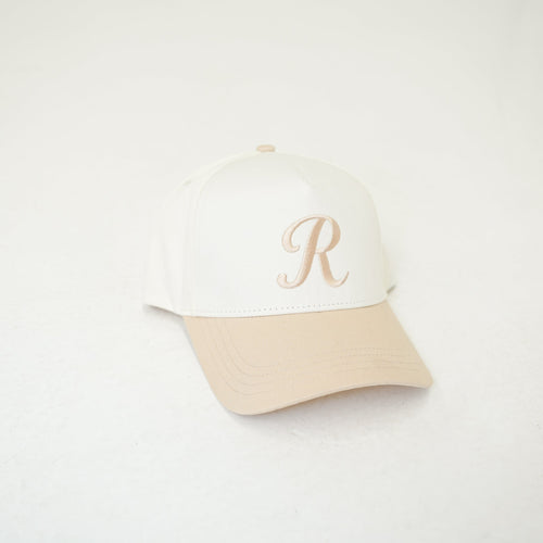 Beige & White Cap