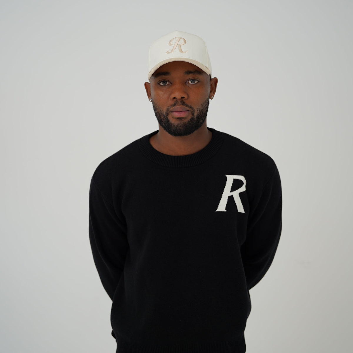 Beige & White Cap