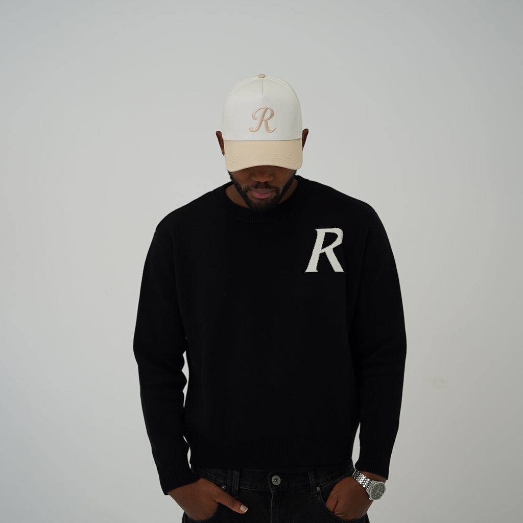 Beige & White Cap