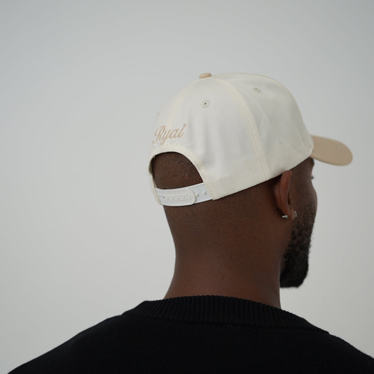 Beige & White Cap